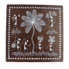 Wooden Hot Plate Warli Painted Square Shaped 8"